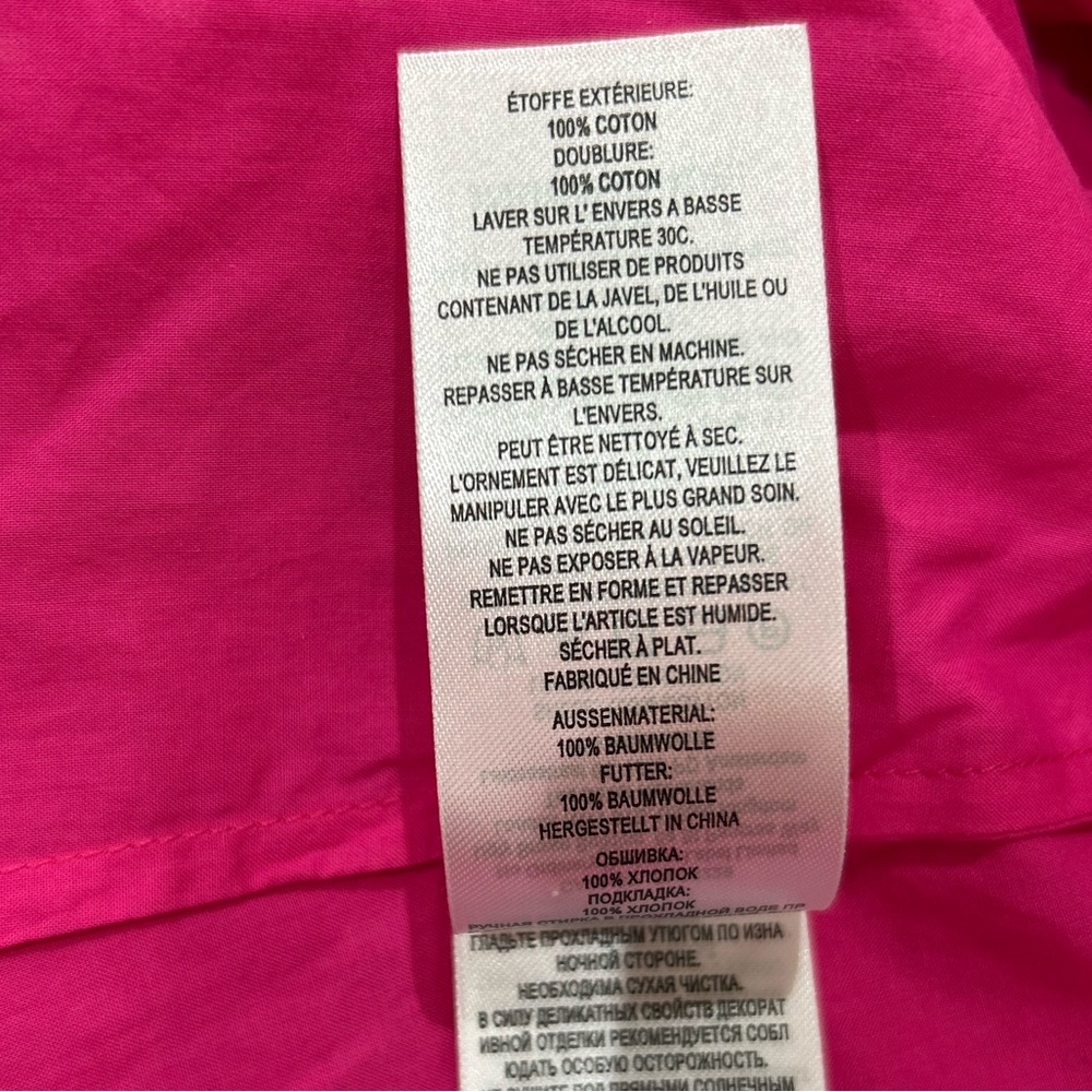 NWT Ted Baker Mazieh Broderie Eyelet Peplum Top Size 1 US 4 Ruffle Sleeve Pink - Picture 9 of 13